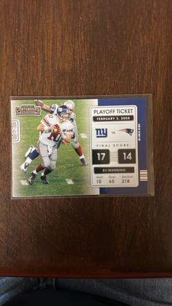 Eli Manning Super Bowl XLII Football Card