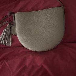 Silver Purse With Adjustable Strap