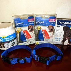 X6 NEW DOG CANINE LOT COLLAR PET ARMOR MAX FLEA & TICK SPOT ON OXYGEN STAIN & ODOR REMOVER