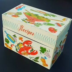 Ohio Art Metal Retro Recipe Box For your VINTAGE  Mid Century Modern Kitchen 