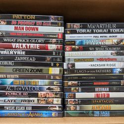 150+ DVDs - War, Military, Western Movies & Documentaries ($25 For Everything)