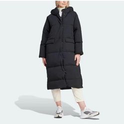 Adidas Big Baffle Coat Long Puffer Jacket Size 2X Womens