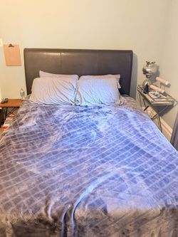 Queen size bed and mattress