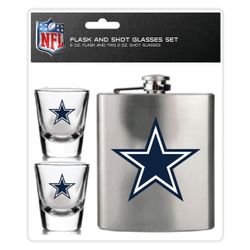 Dallas cowboys Flask and shot glass set