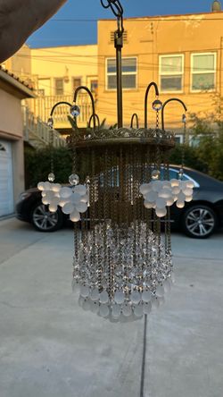Vintage Crystal Beaded Chandelier
