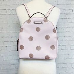 Kate Spade Haven Lane Sammi Backpack WKRU4790 Pink Glitter Dot Coated Canvas