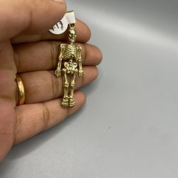 10Kt Gold Skeleton Charm