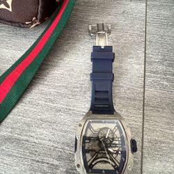 Rich Paul Skeleton silver watch 