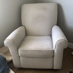 Gray Pottery Barn Recliner