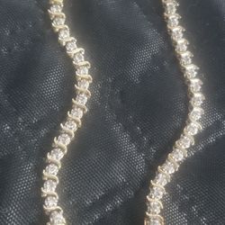 Real Gold And Diamond Bracelet 