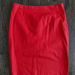 Banana Republic red orange pencil skirt Size 14