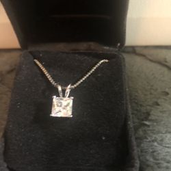Beautiful Square CZ Necklace 