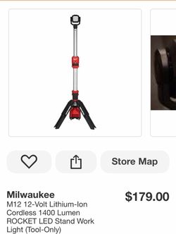 M12 12-Volt Lithium-lon Cordless 1400 Lumen ROCKET LED Stand Work Light (Tool-Only)