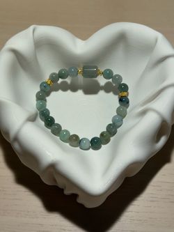 Dark green jadeite bracelet