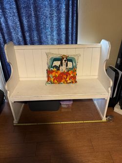 White bench