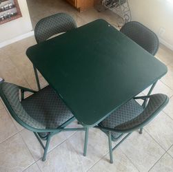 Card Table and 4 Chairs