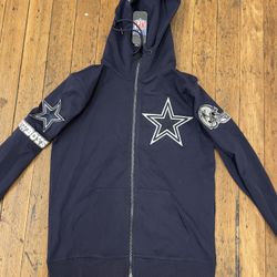 Men's Dallas Cowboys Pro Standard Navy 4-Hit Full-Zip Hoodie
