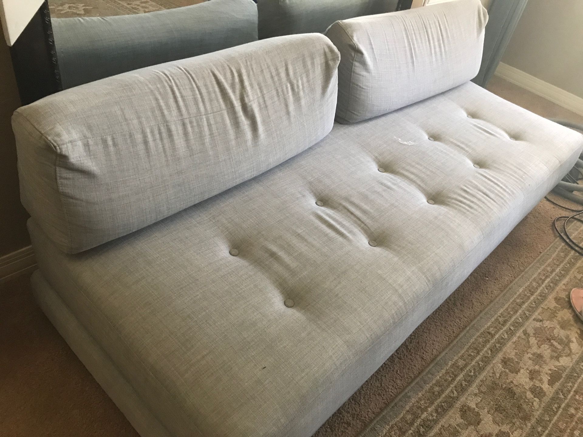 2 grey couches