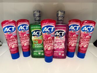 Act kids toothpaste mouthwash all 7 x $14