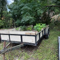🚜 FOR SALE – Heavy-Duty Utility Trailer – Wood Side Panels 