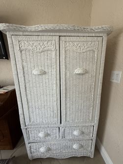 Wicker Armoire
