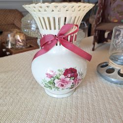 80s Floral Vase
