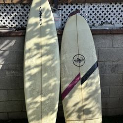 2 Vintage Surfboards G&S + Venice 