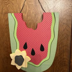 Whimsical Watermelon door / wall decor - summer vibes 3 dimensional handcrafted