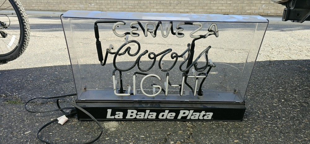 Coors light neon sing