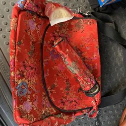 New Bottom Diaper / Backpack Cross Body Bag Red 