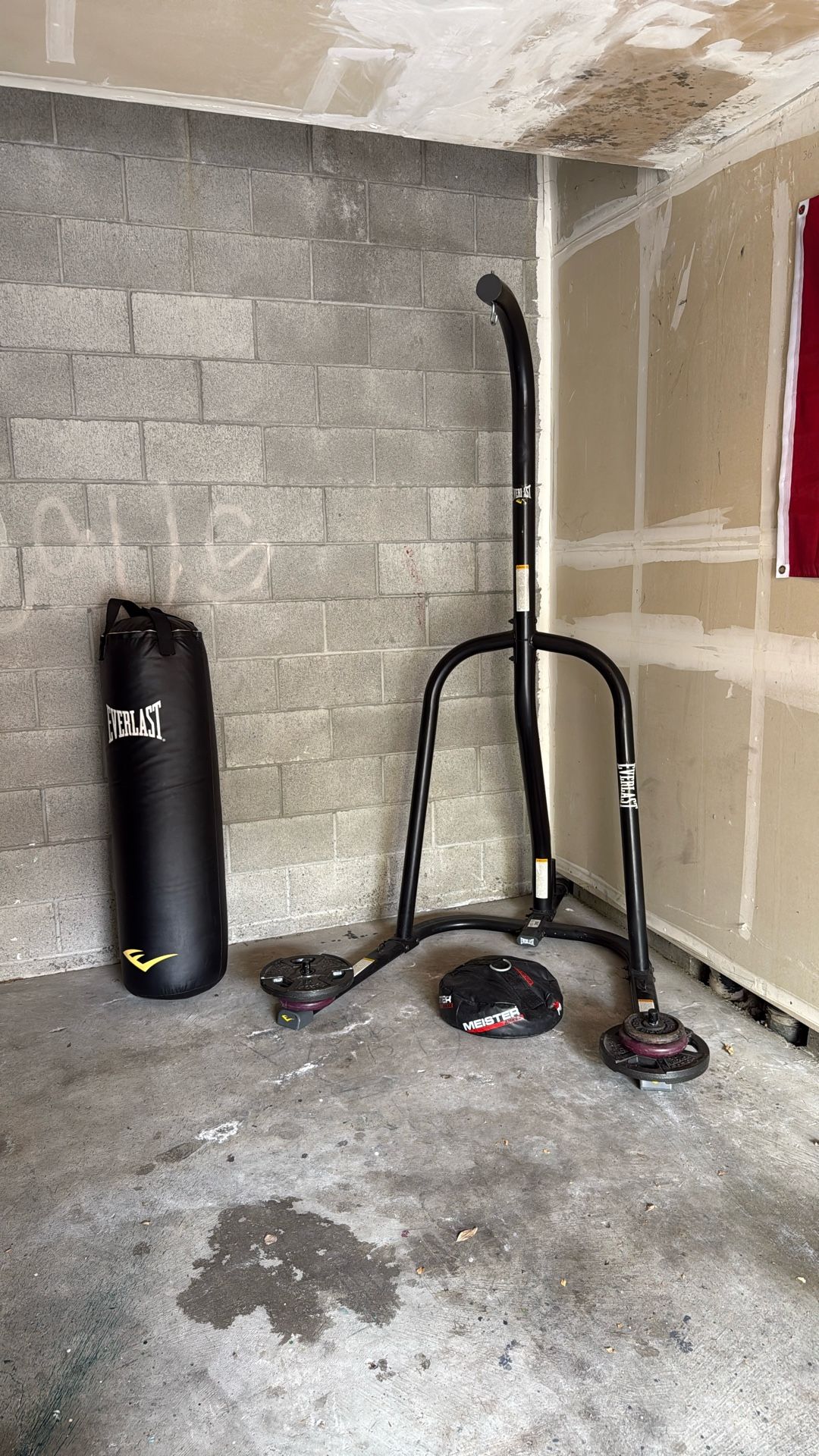 Punching Bag With Frame, Weights & Anchor!