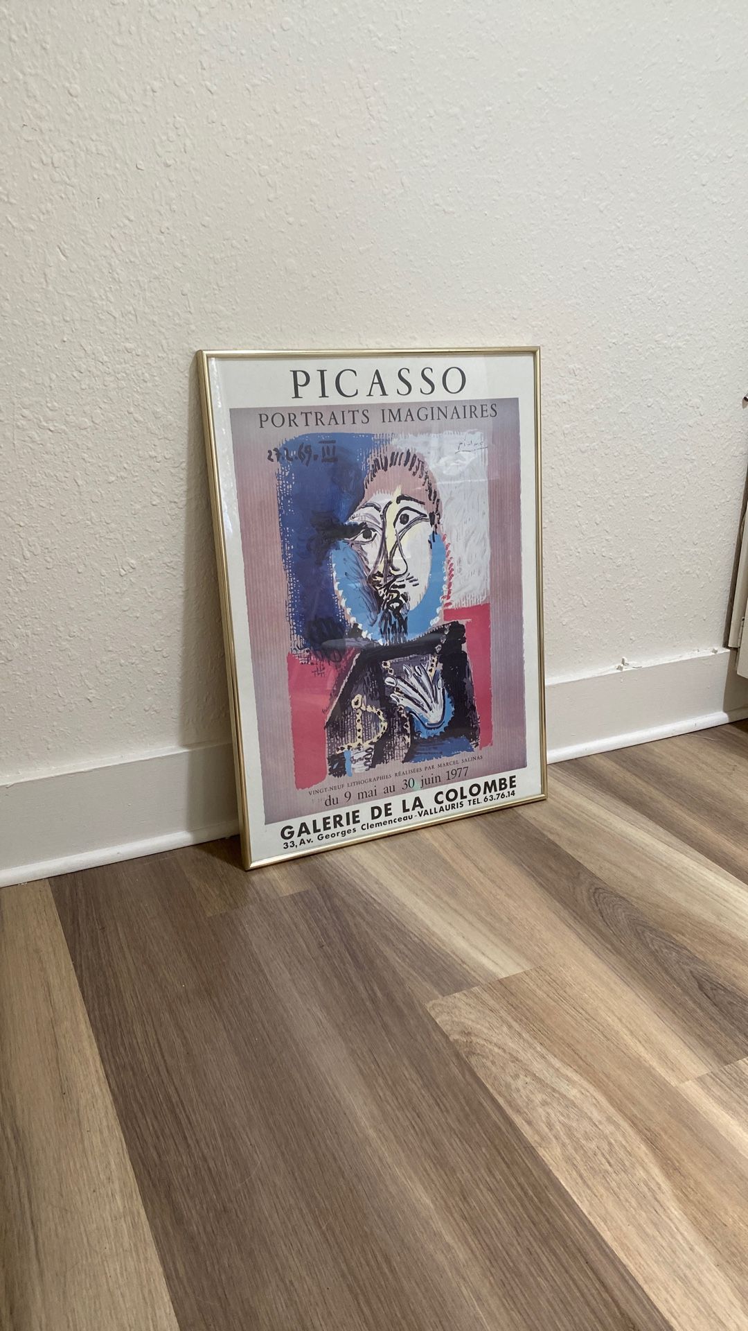 authentic Picasso french exhibition poster 1977