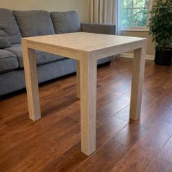 Modern Gray Wood Dining Table (Plank + Beam)