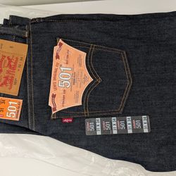 Levi's 501 Shrink To Fit STF Indigo Raw Denim Jeans