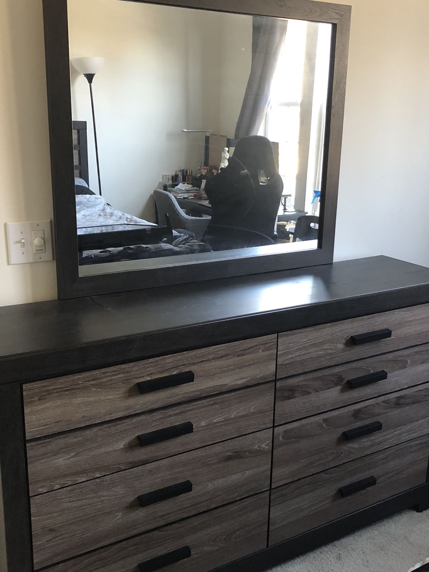 Bedroom Set: Queen Bed Frame, Nightstand, Dresser