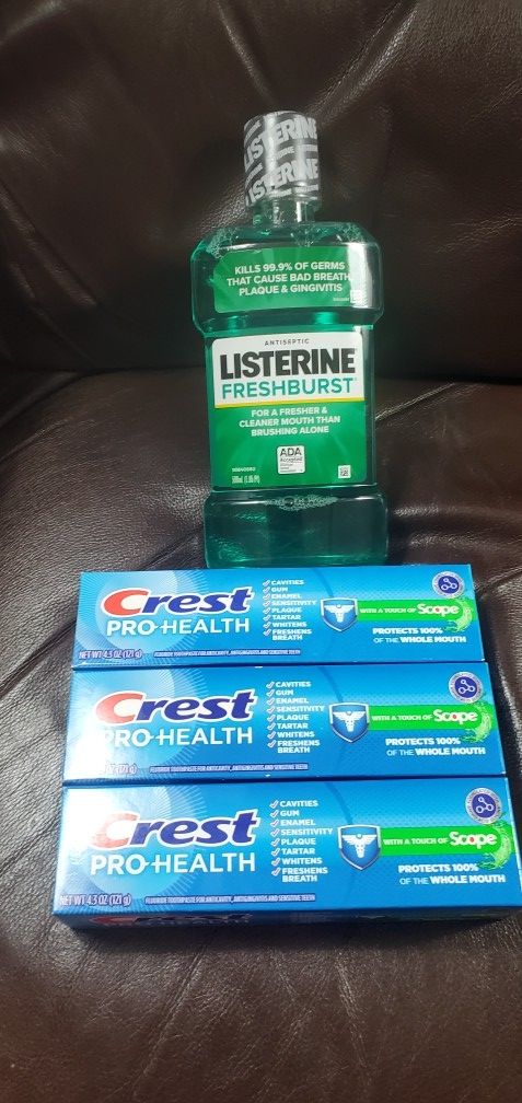 Crest Pro Health & Listerine