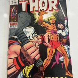 Thor #165 (1969) 🔑 🔑 Legendary 1st Appearance of HIM(Adam Warlock) Marvel, VG-  Crease through the whole book, Rubbing up top, writing on cover