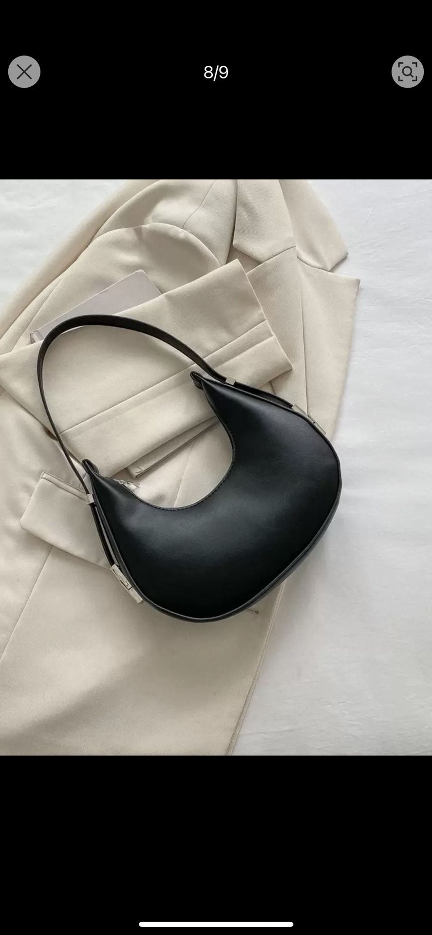 SHEIN Hobo Bag With Silver Details