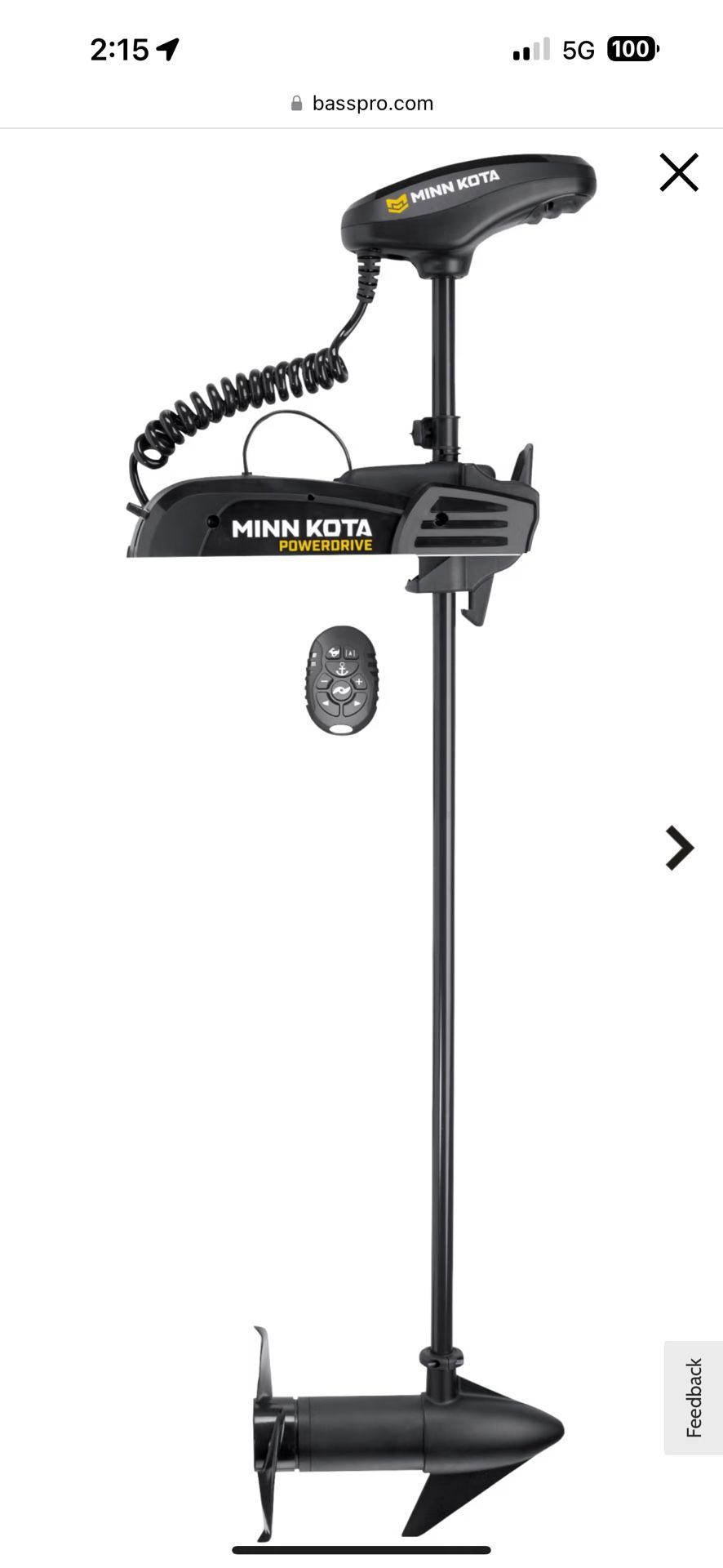 Brand NEW Minn Kota Powerdrive Bow Mount Bluetooth Trolling Motor - 12V - 55-lb Thrust