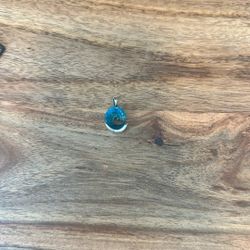 Seaglass Wave Pendant In Sterling Silver