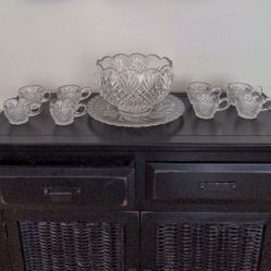 Glass Lunch Bowl W/cups