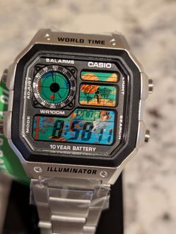 Planet Namek inspired Casio AE1200 Custom watch mod