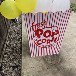 Popcorn Cardboard Cutout For Carnival Theme Party