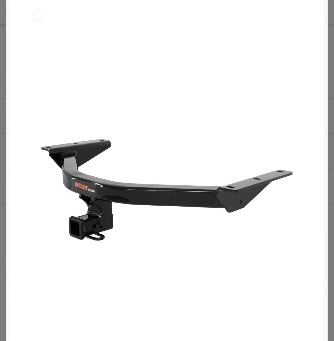 CURT 13146 Class 3 Trailer Hitch, 2-Inch Receiver, Fits Select Honda Pilot, Acura MDX, GLOSS BLACK