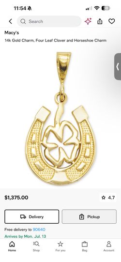 14k Gold Charm Pendant