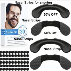 Nasal Strips for Snoring, Extra Strength Nose Strips for Congestion Improve Breathing Sleeping Quality, Snoring Solution for Running, Anti Snore Devic