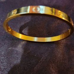 Oval Shaped Bangle Bracelet