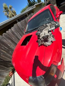 Ford Mustang Mach 1 hood and intake manifold
