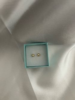 Ball 10k gold earrings