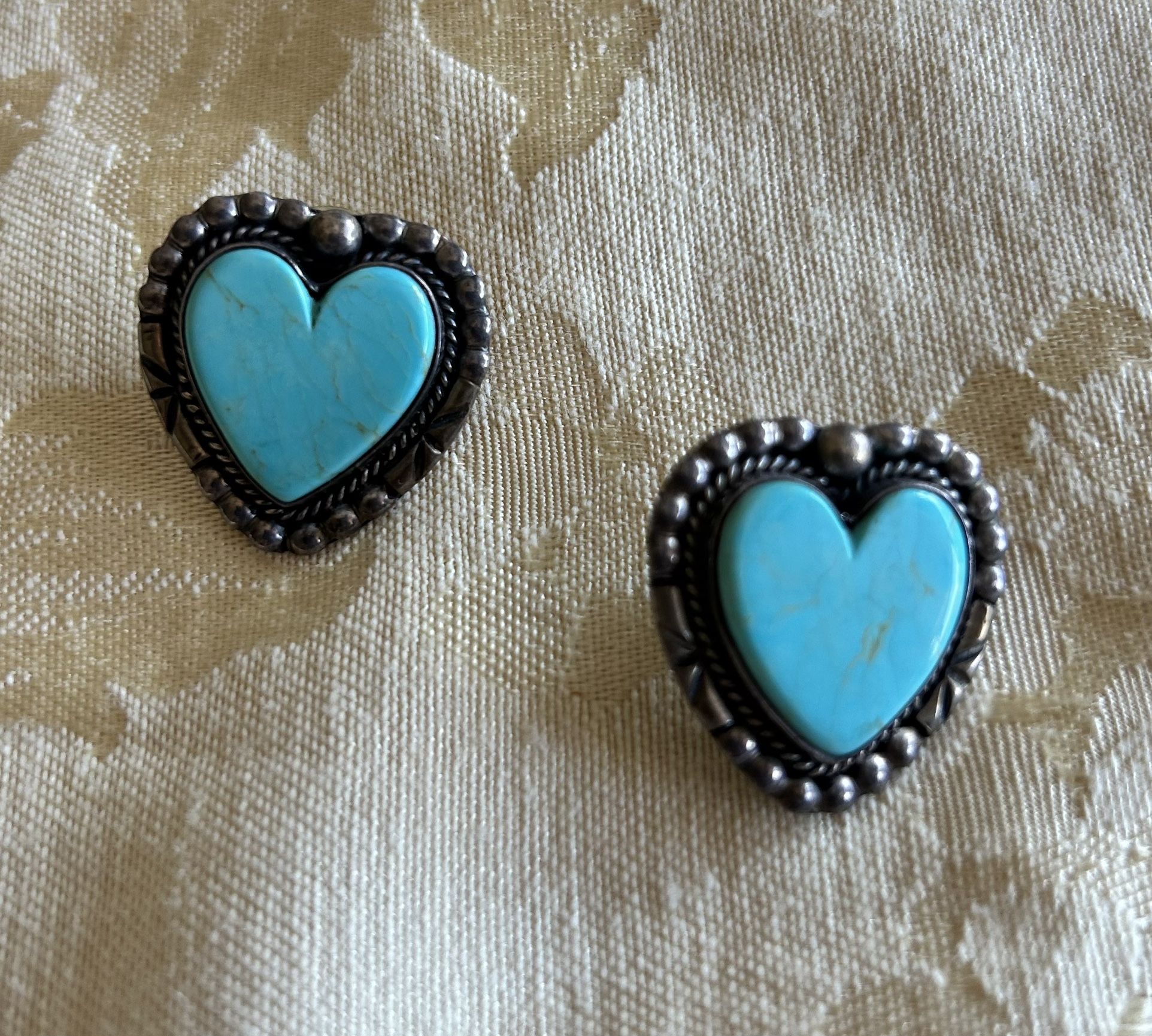 Turquoise And Silver Earrings